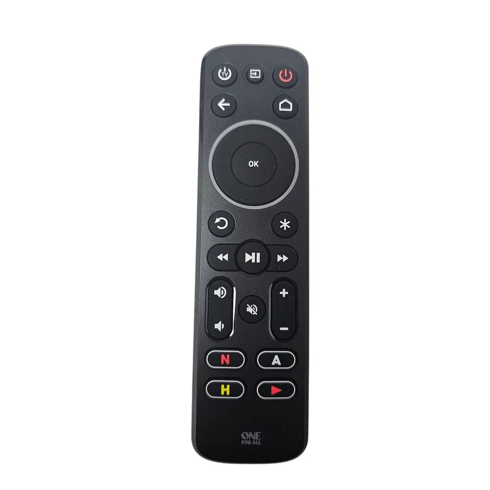 One For All URC 7935 Universal Streaming Remote Backlit Apple TV Roku Xbox Black